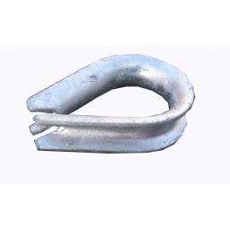 Rope Thimbles - 8mm (10) Cable Clamp Grip Steel Metal Wire U Bolts Fixing