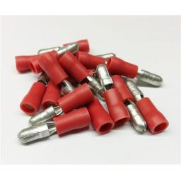 Red Bullet 4.0mm(crimps terminals)  - Red Car Auto Van Wiring Crimp Electrical Crimping Bullet Connectors - Auto Electric Cable Wire