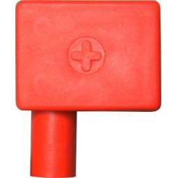 Battery Terminal Cover - Flag Right Style - RED - Terminals Connectors Cable Clamp