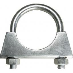 Exhaust Clips 92mm BZP (10) - U Hose Clamps Clamping Clip Nuts Bolt pipe car van bracket 