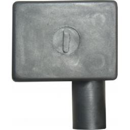 Battery Terminal Cover - Flag Left Style - BLACK - Terminals Connectors Cable Clamp