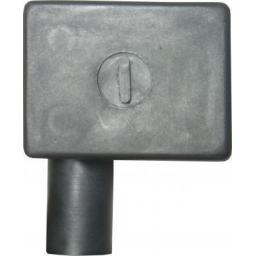 Battery Terminal Cover - Flag Right Style - BLACK - Terminals Connectors Cable Clamp