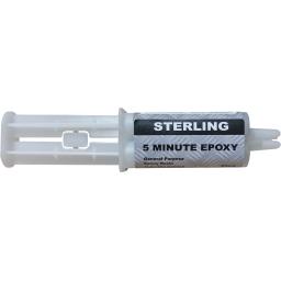 Sterling Epoxy Resin Double Syringe - Adhesive Glue Metal Rubber Glass Plastic 