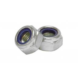 Nylon Locking Nuts 16mm Bzp (50) - M16 Metric Nylock Lock Locking Nyloc Standard Hex BZP use with bolts, washers, set screws,nuts,fasteners