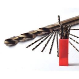 Cobalt HSS Jobber Drill Bits 10.5mm  (5) For Drilling Stainless Steel & Hard Steels