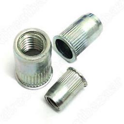 Serrated Nutserts 6mm (50) - Rivnuts. Grooved. Serrated. Steel. Rivet nuts. Inserts blind nutsert