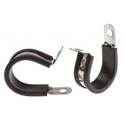 M50 Stainless Steel, Rubber-Lined P-Clips 50mm (25) - Hosing Pipe Tubing Brake Pipe Tube Cable Wire Mounting Mount Bracket Clamp Marine boat