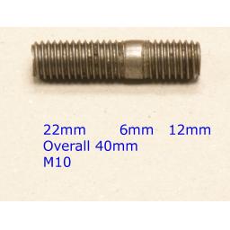 Stud M10 x 40 - Mazda/Volvo (20) Car Auto Exhaust Manifold Studs