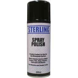 Sterling Multi Purpose Polish Aerosol/Spray (400ml) - automotive car van , household, dashboard, worktop, desk, table, furniture,vinyl,tiles,wood