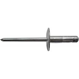 Pop Rivets 4.8 x 25mm, Multigrip - Large Flange (250) - Multi Grip Aluminum Pop Rivets Metric Imperial Blind Pop Dome 