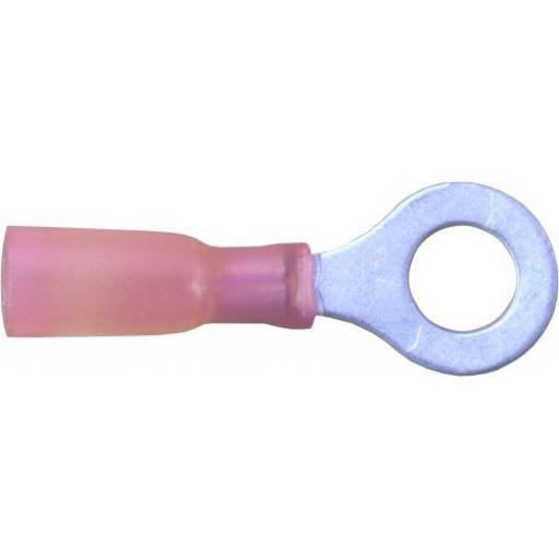 Red Ring 6.4mm (heatshrink)(25) - Heatshrink Joiner Wiring Terminals Crimp 3:1 Adhesive Lined  Heat Shrink Waterproof