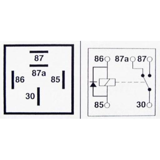Relay 5-pin 12v 40A Changeover (NO BRACKET) - Automobile Relay Wire Car Auto Van Bike Wiring  Harness Electric  Socket 