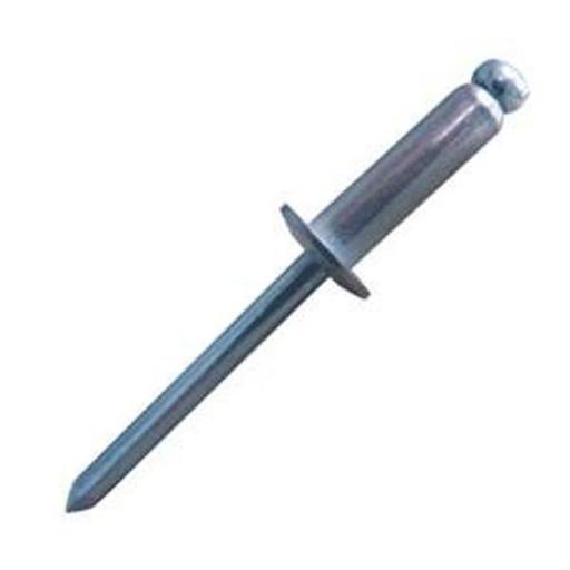 Pop Rivets 4.0 x 10mm Plain (500) - Blind Pop Rivets Standard Dome Open Aluminium Body Steel Stem 