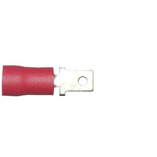 Red Tab (male) 4.8mm(crimps terminals)  - Red Car Auto Van Wiring Crimp Electrical Crimping Spades Connectors - Auto Electric Cable Wire