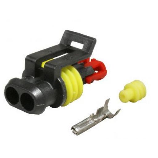 3 Way, Female SuperSeal Connectors (10) -  Hellerman Tyton Waterproof Electrical Connectors Set Superseal Car Boat IP65 Terminals Wire Cable Wiring