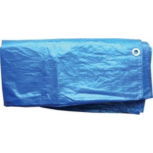 Tarpaulin 5.4 x 3.6m - Waterproof Ground Sheet with Eyelets Lightweight Camping Concert Cover Tarp