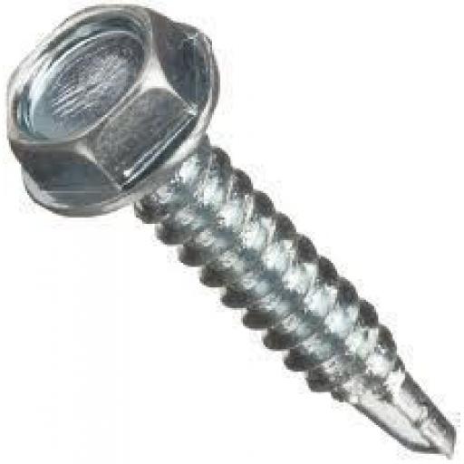Hex Head Self Drill 10 x 1/2" - Self Tec Threading Tapping Drilling Driller  Hex Drive Head Screws