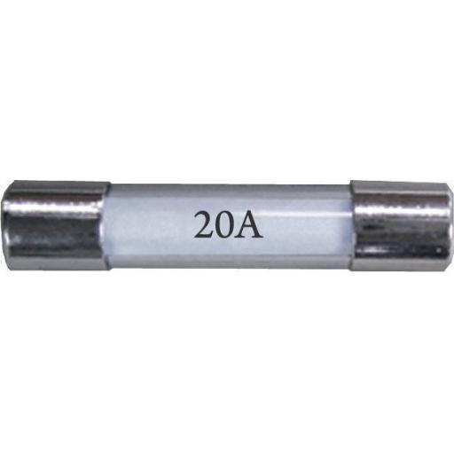 Glass Fuses (30mm) 20 (Amp - Quick Blow Classic Car Auto Caravan Marine Tractor Wire Cable