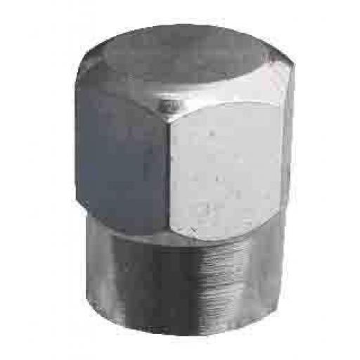 Tyre Valve Cap - Hex Chrome, Light Duty (100)- Tyre Tire Alloy Wheel Dust Valve Caps Universal Car Bike Cycle