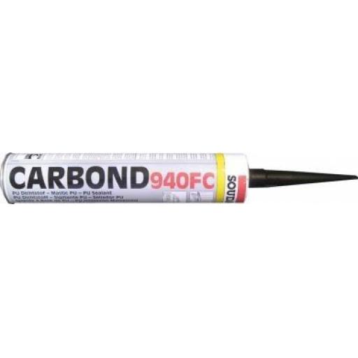 Soudal Carbond Polyurethane Filler Panel Adhesive Sealant Black (310ml) - 