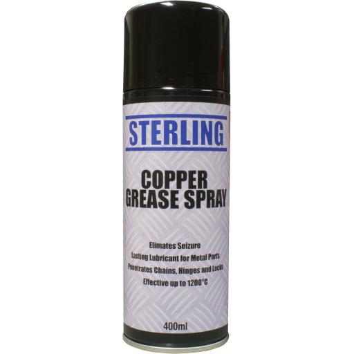 Sterling Copper Grease Aerosol/Spray (400ml) - Anti Seize Brake Squeal Spray Can Maintenance for for Car and Motorcycle