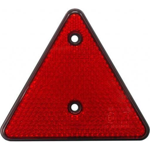 Red Reflector Triangle (5) Screw-fit Rear Triangle for Trailers Caravans Gatepost Towing Safety