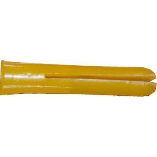 Plastic Masonry Plugs 5.0mm Yellow  - Masonary  Concrete Wall Block Stone Plaster Wood Drill Bit Tile Rebar Building 