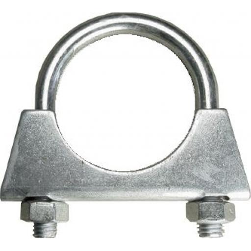 Exhaust Clips 32mm BZP (10) - U Hose Clamps Clamping Clip Nuts Bolt pipe car van bracket 