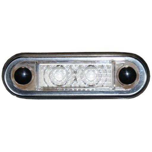 White - LED Side Repeater Lamp (Clear Lens) Indicator Light