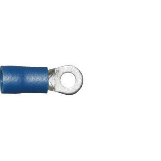 Blue Ring 3.7mm (4BA) (crimps terminals) -  Blue Car Auto Van Wiring Crimp Electrical Crimping Ring Connectors - Auto Electric Cable Wire