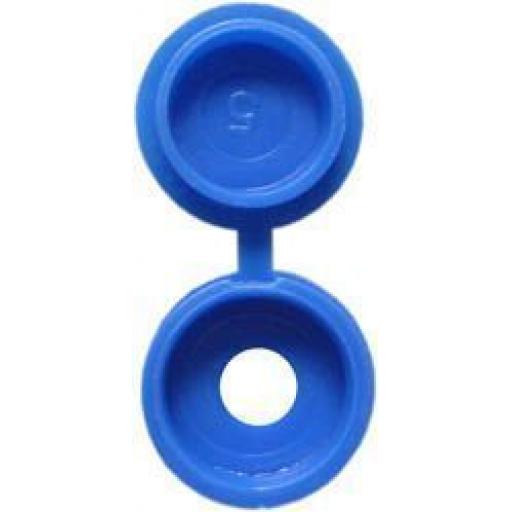 Number Plate Screw Hinged Flip Top (blue)- Car Auto Vehicle Reg Registration No. Plate Fixing Fitting Kit Screws And Caps