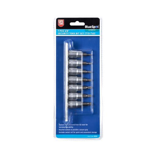7 PCE 3/8" Security Torx Bit Set (T10-T40)