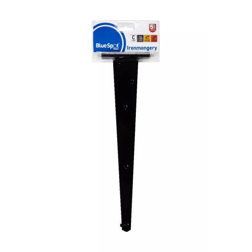 Ironmongery 400mm Black Powder Coated Tee Hinge