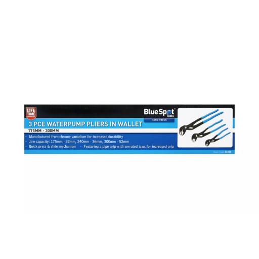 3 PCE Waterpump Pliers In Wallet (175mm - 300mm)