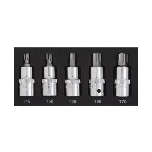5 PCE 1/2" Torx Bit Set (T45-T70) (EVA FOAM)