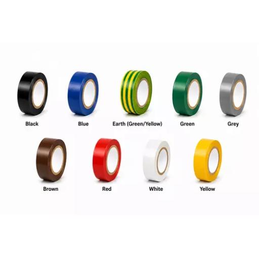 Pro Grade PVC Insulation Tape (19mm x 5m) (Pack of 10)