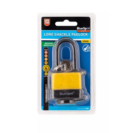 40mm Long Shackle Weather Resistant Padlock