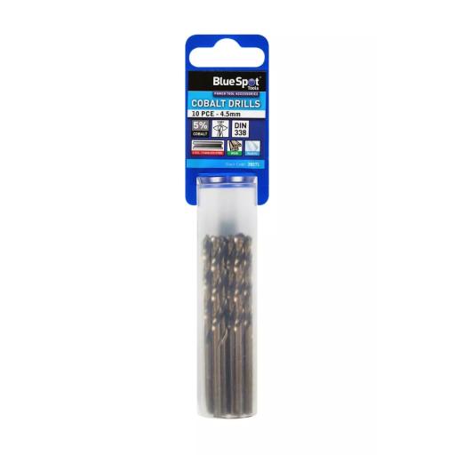 10 PCE Cobalt Drills (4.5mm)