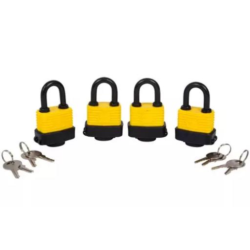 Keyed Alike (4 x 40mm security padlocks) - 8 keys (Pack of 1)