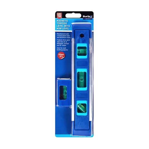 225mm (9") Magnetic Torpedo Level With Mini Level