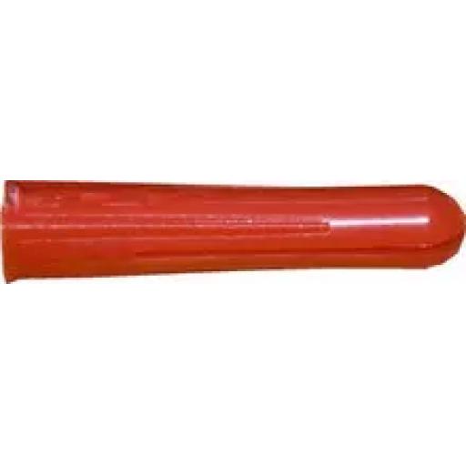 Red Plastic Masonry Wall Plugs (5.5/32mm) (Pack of 100)