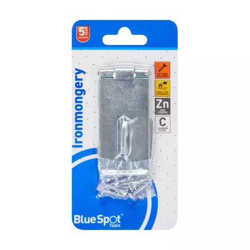 Ironmongery 75mm Zinc Plated Hasp and Staple