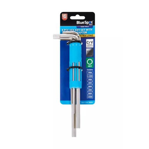 8 PCE Hex Key Set With T-Handle Adaptor (2-10mm)