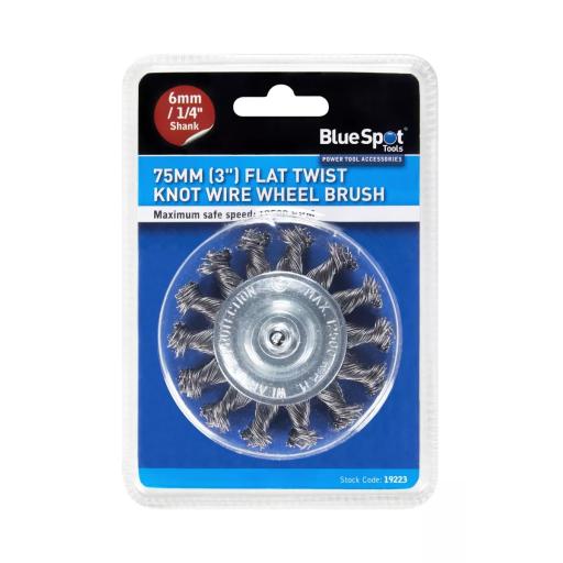 75mm (3") Flat Twist Knot Wire Wheel Brush