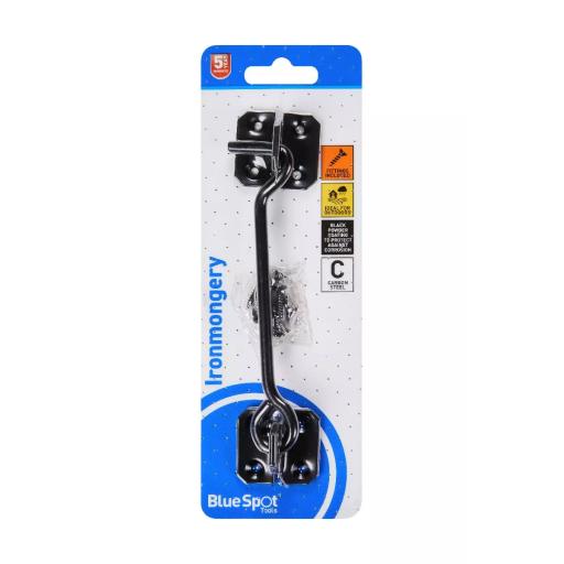 Ironmongery 152mm Black Powder Coated Cabin Hook