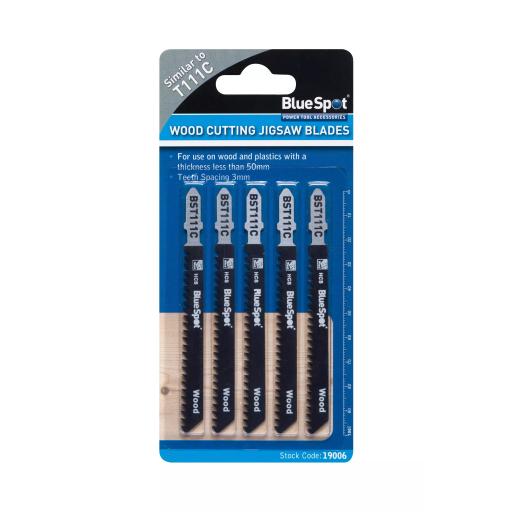 5 PCE HCS Quick Cut Jigsaw Blades For Wood (8 TPI)