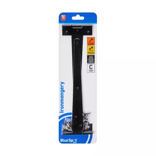 Ironmongery 250mm Black Powder Coated Tee Hinge