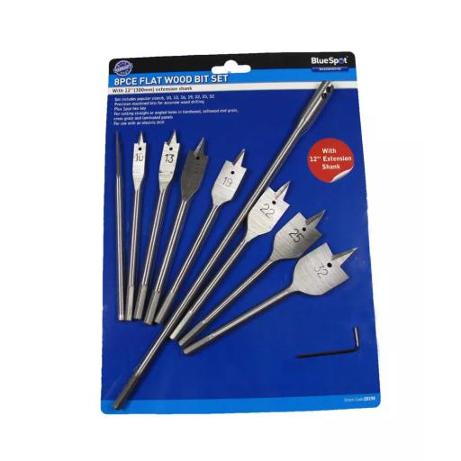 10 PCE Flat Bit Set (6-32mm)