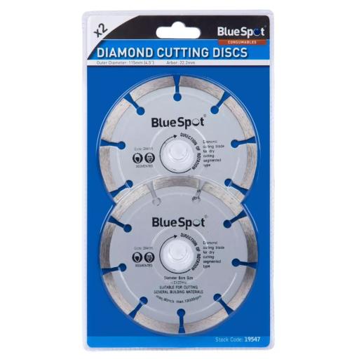 2 PCE 115mm (4.5") Segmented Diamond Dry Cutting Disc