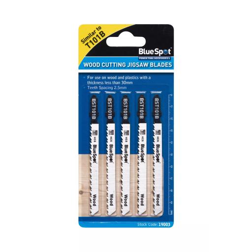 5 PCE HCS Clean Cut Jigsaw Blades For Wood (10 TPI)